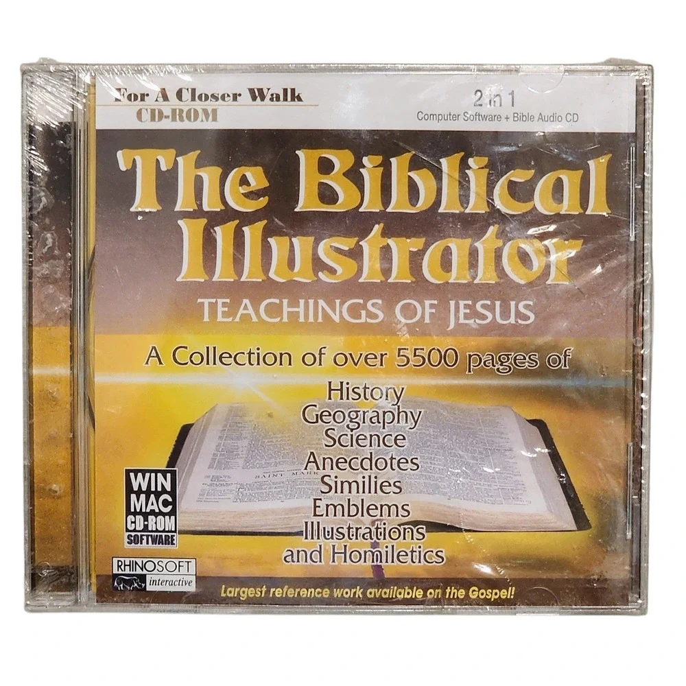 ✝️ The Biblical Illustrator: Teachings Of Jesus‎ PC MAC CD-ROM NEW SEALED! ✝️